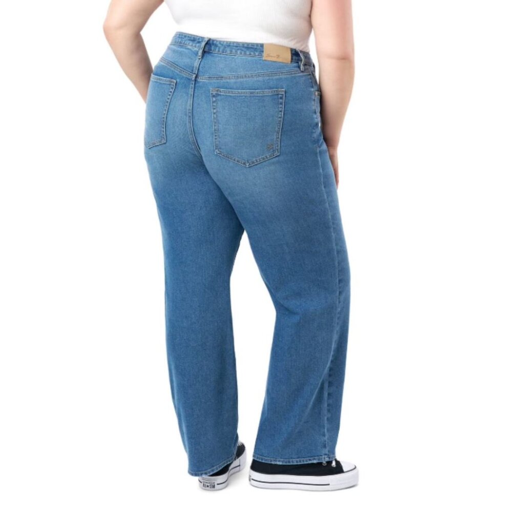 NWT Seven7 High Rise Loose Straight Jean Medium Wash Size 20W - Picture 3 of 4